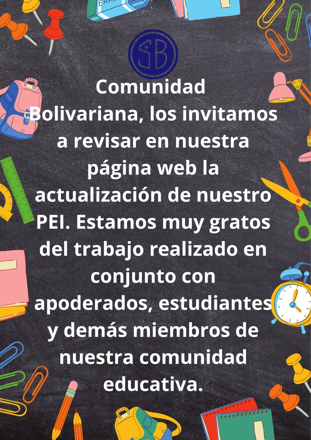 Te Invitamos A Leer La Actualizaci N De Nuestro Proyecto Educativo